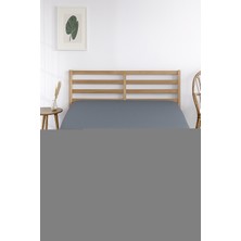 Tuba Toptaş %100 Pamuklu Tek Ki̇şi̇li̇k Premi̇um Penye Çarşaf-Gri