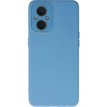 Tuba Toptaş Newface Oppo Reno 7 Lite Kılıf Lansman Glass Kapak - Mavi