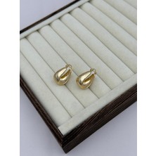 Luseda Gold Xuping Dolgun Form Halka Küpe