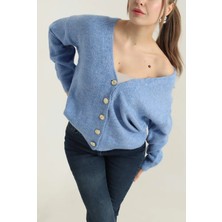 EAS Giyim Düğmeli Triko Kadın Hırka