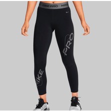 Nike Pro Dri-Fit Mid-Rise 7/8 Graphic Training Yüksek Belli Siyah Kadın Tayt FB5488-010