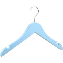 808 Studio Ahşap Bebek Askısı 10 Adet -Pembe Bebek Elbise Askısı - Mavi Bebek Elbise Askısı