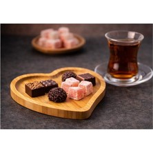 777home Bambu Sunumluk & Çerezlik Kalp Sunum Tabağı, Bambu Kalp Sunum Tabağı