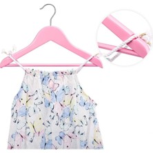 808 Studio Ahşap Bebek Askısı 10 Adet -Pembe Bebek Elbise Askısı - Mavi Bebek Elbise Askısı