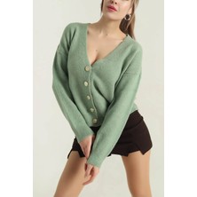 EAS Giyim Düğmeli Triko Kadın Hırka