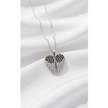 Çekirdek Jewelry 925 Ayar Gümüş Kişiye Özel Kanatlı Kolye