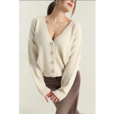 EAS Giyim Düğmeli Triko Kadın Hırka