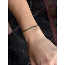 Luseda Vıp Gold Balıksırtı Yılan Zincir 17+3 cm Ayarlanabilir Bileklik