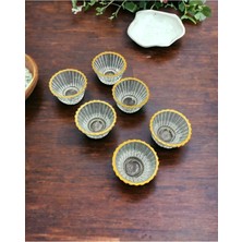 ZaTen Pazar 6'lı Yaldızlı Kahve Yanı Lokumluk Şekerlik