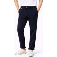 Plus Scorpion Erkek Tam Beli Lastikli Duble Paça Likralı Kumaş Pantolon