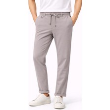 Plus Scorpion Erkek Tam Beli Lastikli Duble Paça Likralı Kumaş Pantolon