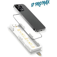 Azurtech iPhone 17 Pro Max Kırılmaz Cam Ekran Koruyucu | Uygulama Standlı | Tam Uyum | Hd | Çizilmez, Iz Bırakmaz