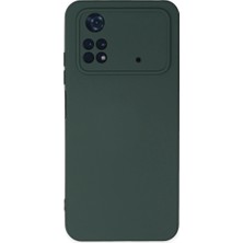 Xiaomi Poco M4 Pro 4g Kılıf Nano Içi Kadife Silikon - Koyu Yeşil