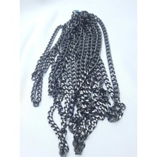 Orhan Çanta 1 Metre Siyah Metal Çanta Zinciri - 9 mm Kalın Bakla Omuz Askısı ve Yedek Çanta Sapı