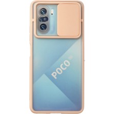 Xiaomi Poco F3 Kılıf Palm Buzlu Kamera Sürgülü Silikon - Pembe