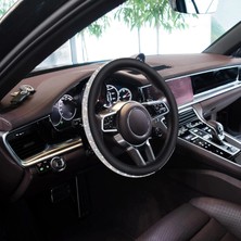 Otohousse Taşlı Geçmeli Direksiyon Kılıfı-Çok Renkli Derili