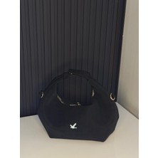 Jaseco Süet Dokulu Kuş Figürlü Minimalist Hobo Çanta