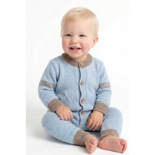 Trikomer Premium Kalite Triko Çizgi Desenli Bebek Tulum