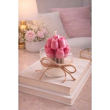 Lale Buketi El Yapımı Kokulu Dekoratif Mum | Bahar Koleksiyonu
