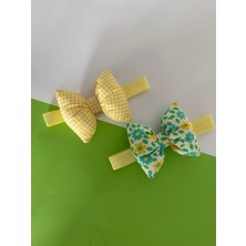 Glory Baby Pamuk Kız Bebek Fiyonk Bandana 2'li Set