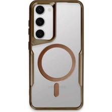 Freedom Storee Samsung Galaxy S23 Kılıf Boyi Magsafe Silikon Kapak - Kahverengi