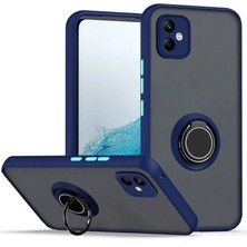 Freedom Storee Samsung Galaxy A06 Kılıf Montreal Yüzüklü Silikon Kapak - Lacivert