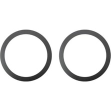 Gfc Life Store Metal Magsafe Halka Yüzük Ring iPhone 8 ve Üstü Model ile Uyumlu 2'li Paket Siyah