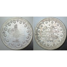 Banknoting Sultan Abdülaziz Gümüş 20 Kuruş 1277/14 Mecidiye 23,7 Gr.