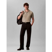 Calvin Klein Erkek Ss Dbl Mercerızed Emblem Jacquar Polo T-Shirt LV04LE203G2GB