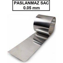 Deep Makina Paslanmaz Sac, Levha, Rulo, 301 Kalite, 0.05 mm Kalınlığında, Sıyırıcı, Plaka, Sentil, Şim' 1000 x 400 x 0.05 mm