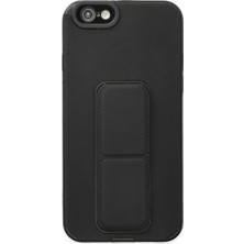 Iphone 6 Kılıf Mega Standlı Silikon - Siyah