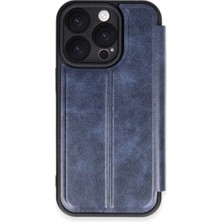 Iphone 16 Pro Kılıf Flip Cover - Lacivert
