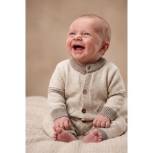 Trikomer Premium Kalite Triko Çizgi Desenli Bebek Tulum