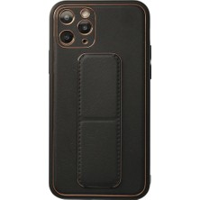 Iphone 11 Pro Kılıf Coco Deri Standlı Kapak - Siyah