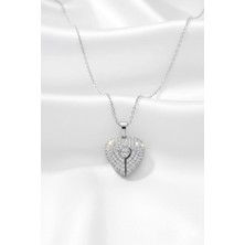 Çekirdek Jewelry 925 Ayar Gümüş Kişiye Özel Kalp Kolye