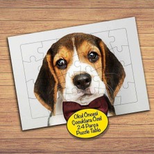 Asilmeydan Papyonlu Sevimli Köpek 24 Parça Çocuklara Özel Yapboz Tablo-74785