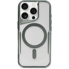 Iphone 15 Pro Kılıf Boyi Magsafe Silikon Kapak - Yeşil