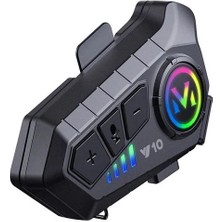 Azurtech Y0010 Ipx6 Su Geçirmez Rgb Sesli Asistan Hd Ses 5.3 Bluetooth Wireless Interkom Kask Kulaklığı