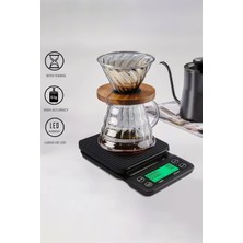Weather Forecast Dijital Hassas Kahve Terazi Zaman Ayarlı Kahve Dripper Tartı 3 kg / 0.1 gr THR389