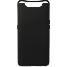 Samsung Galaxy A80 Kılıf Nano Içi Kadife Silikon - Siyah