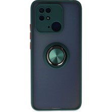 Xiaomi Redmi 10C Kılıf Montreal Yüzüklü Silikon Kapak - Yeşil