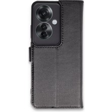 Oppo Reno 11F Kılıf Trend S Plus Kapaklı Kılıf - Siyah