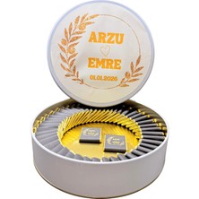 Bubi Çikolata İsme Özel Metal Kutuda Söz/Nişan Çikolatası 48 Adet