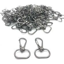 Orhan Çanta 500 Adet 2 cm Telli Kanca Füme Anahtarlık Halkası