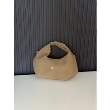 Jaseco Süet Dokulu Kuş Figürlü Minimalist Hobo Çanta