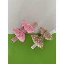 Glory Baby Pamuk Kız Bebek Fiyonk Bandana 2'li Set