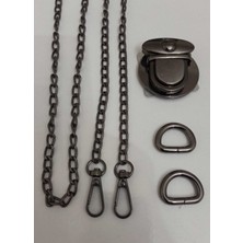 Orhan Çanta Çanta Aksesuar Black/siyah Nikel Zincir Askılık &aparat Set