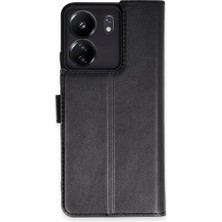 Xiaomi Redmi 13C Kılıf Trend S Plus Kapaklı Kılıf - Siyah