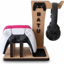 Runc Design Kişiye Özel Isimli Oyun Kumandası ve Kulaklık Standı – Gamer Masaüstü Organizer