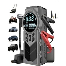 Azurtech 8000MAH Dijital Ekranlı Akü Takviyeli Kompresör 150PSI Araç Lastik Şişirme Pompası Çantalı